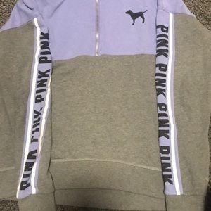 Pink half zip sweatshirt